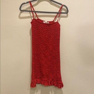 Billabong Red Fitted Ruffled Camisole